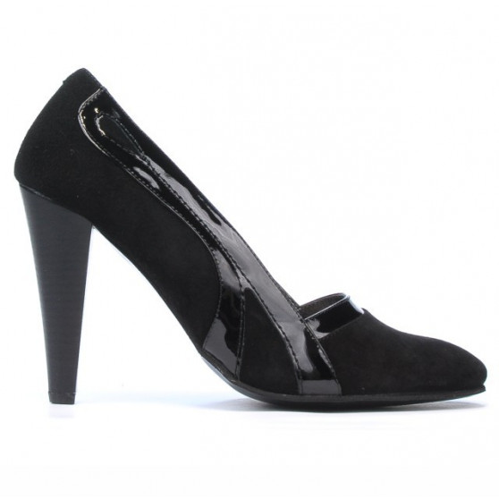 Elegante Damenschuhe 1208 schwarz Antilope+schwarzer Lack Elegante Damenschuhe 1208 schwarz Antilope+schwarzer Lack