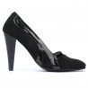 Elegante Damenschuhe 1208 schwarz Antilope+schwarzer Lack