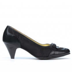 Elegante Damenschuhe 1064 schwarz+schwarz Antilope