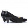Elegante Damenschuhe 1064 schwarz+schwarz Antilope