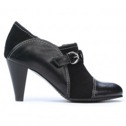 Elegante Damenschuhe 1210 schwarz Wildleder kombiniert