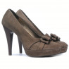 Elegante Damenschuhe 1095-1 Kaffeebraun Antilope