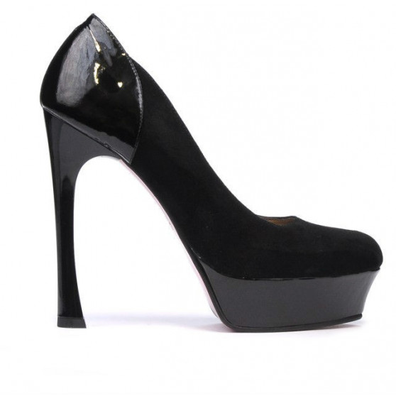 Elegante Damenschuhe 1212 Schwarz Antilope kombiniert Elegante Damenschuhe 1212 Schwarz Antilope kombiniert