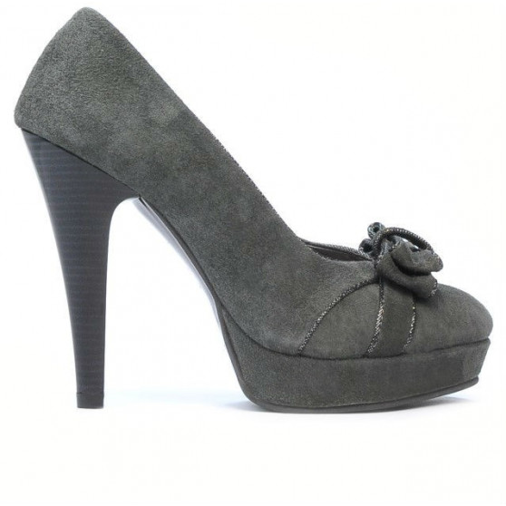 Elegante Damenschuhe 1095-1 graue Antilope Kombination Elegante Damenschuhe 1095-1 graue Antilope Kombination