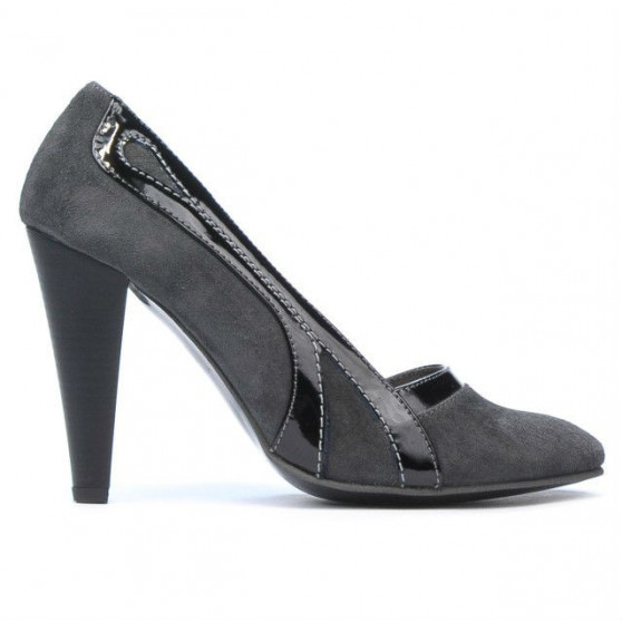 Elegante Damenschuhe 1208 grau Antilope kombiniert Elegante Damenschuhe 1208 grau Antilope kombiniert