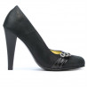 Damen elegante Schuhe 1040 schwarz satiniert