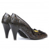 Elegante Damenschuhe 1065 Lack Kaffee+Ballon