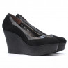 Damen Freizeitschuhe 630 schwarz kombiniert Velours