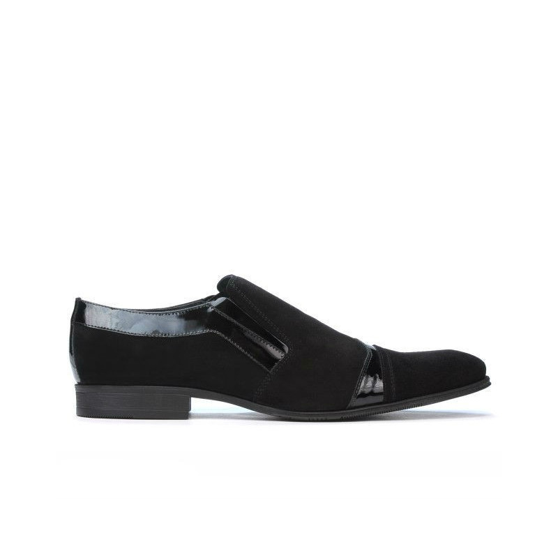 Elegante Herrenschuhe 796 Schwarz Velours