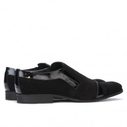 Elegante Herrenschuhe 796 Schwarz Velours