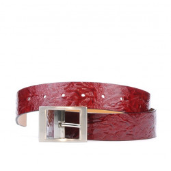 Damengürtel 02m Crepe Lack bordeaux