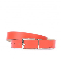 Damen Gürtel 02m zweifarbig cs Rot+Beige