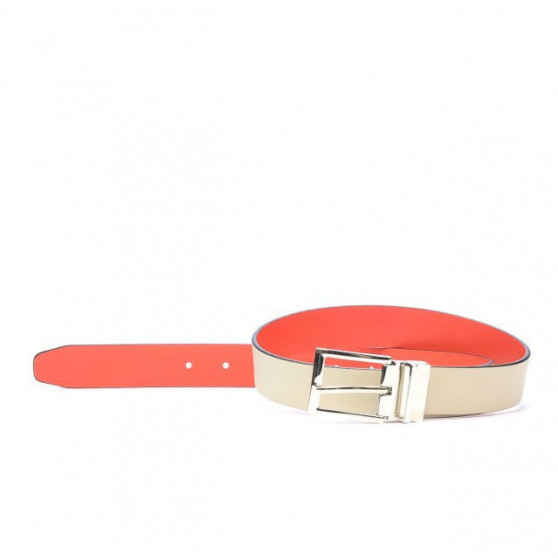 Damen Gürtel 02m zweifarbig cs Rot+Beige Damen Gürtel 02m zweifarbig cs Rot+Beige