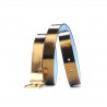 Damen Gürtel 02m zweifarbig cs kupfer+blau