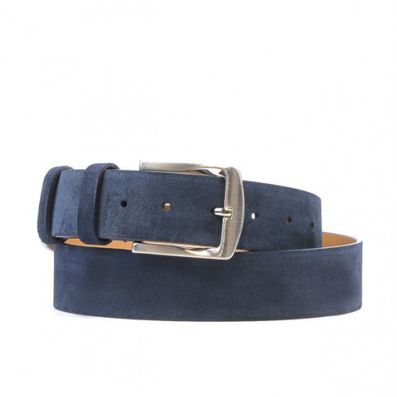 Herren-/Damen-Gürtel 01b blau Velours Herren-/Damen-Gürtel 01b blau Velours