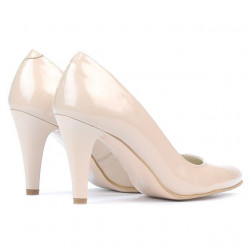 Elegante Damenschuhe 1234 Lack Elfenbein