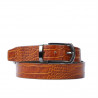 Herren Gürtel 12b Croco Cognac Braun