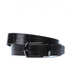 Herren Gürtel 12b Croco Braun 01