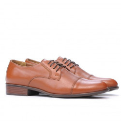 Elegante Herrenhalbschuhe 838 Cognac Braun