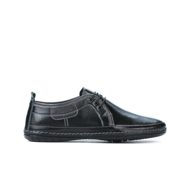 Herrenmokassins 865s schwarz+grau