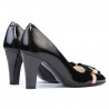 Elegante Damenschuhe 1263 Lack Schwarz+Beige