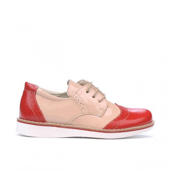 Kleinkinderschuhe 60c Rotlack+Beige01 Kleinkinderschuhe 60c Rotlack+Beige01