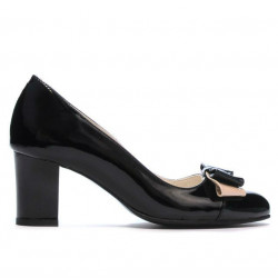 Damen elegante Schuhe 1265 Lack schwarz