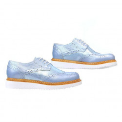 Damen Freizeitschuhe 663-1 Perlblau kombiniert