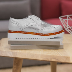 Damen Freizeitschuhe 663-1 Perlmutt weiß kombiniert