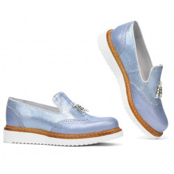 Damen Freizeitschuhe 659 perlmutt blau kombiniert
