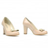 Elegante Damenschuhe 1245 Lack Elfenbein kombiniert