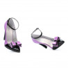 Elegante Damenschuhe 1264 Lack Lila+Schwarz