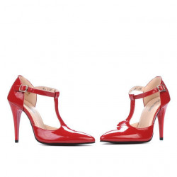 Damen Sandalen 1237 roter Lack