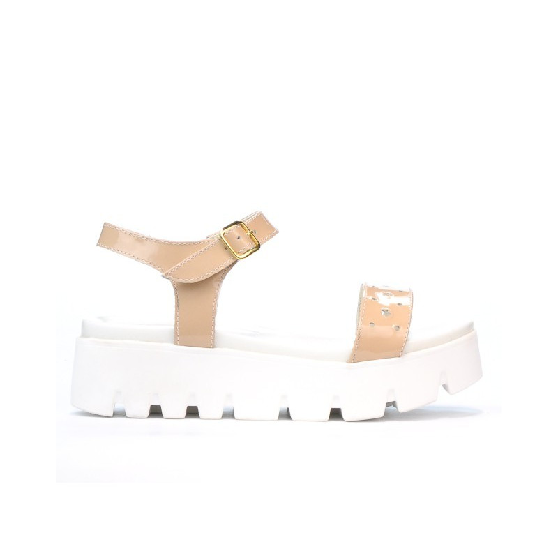 Damen Sandalen 5034 Lack Nude