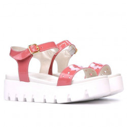 Damen-Sandalen 5034 Lack Rosa