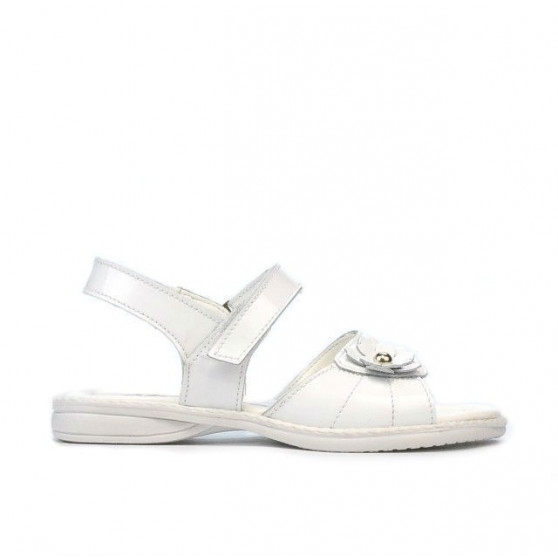 Kleinkinder Sandalen 55c Lack Weiß Kleinkinder Sandalen 55c Lack Weiß