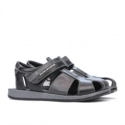 Kindersandalen 324 schwarz+grau