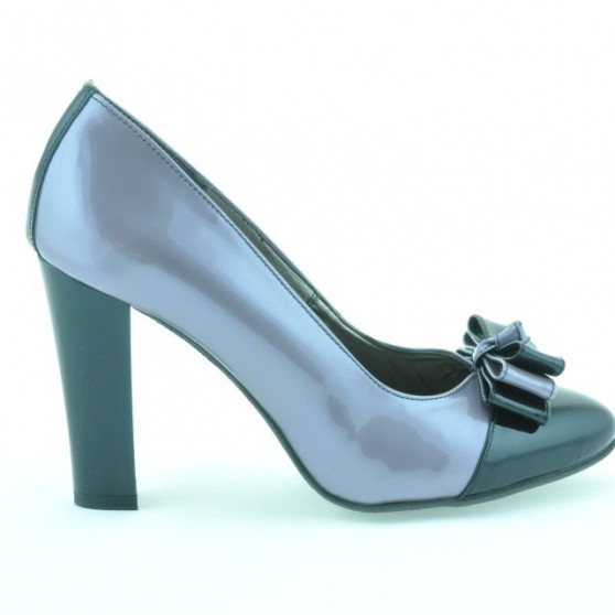 Elegante Damenschuhe 1226 hell-lila Lack + schwarz Elegante Damenschuhe 1226 hell-lila Lack + schwarz