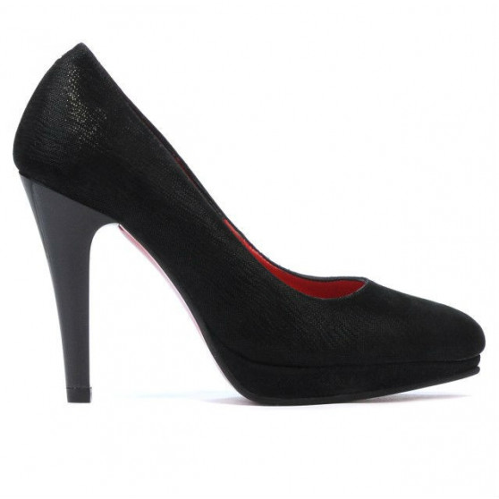 Elegante Damenschuhe 1233 schwarz satiniert Elegante Damenschuhe 1233 schwarz satiniert