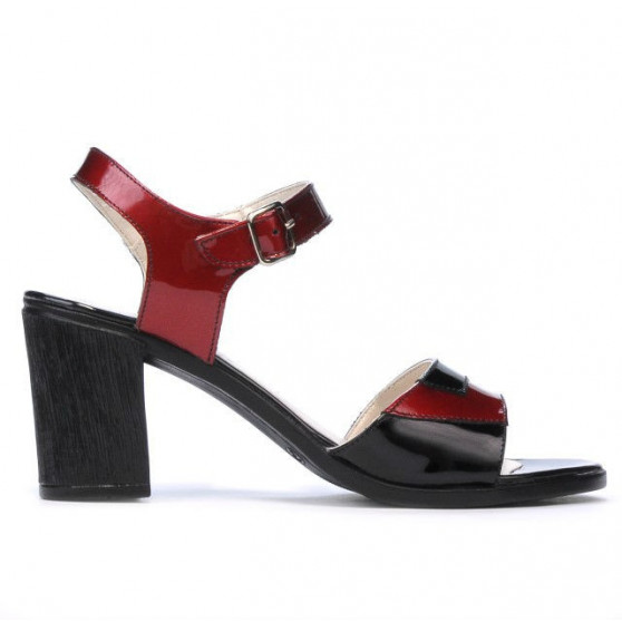 Damensandalen 5042 bordeaux+schwarz