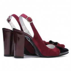 Damen Sandalen 1267 Bordeaux Antilope + Lack Bordeaux