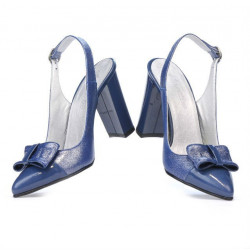 Damen-Sandalen 1267 kombiniert blau Lack