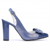 Damen-Sandalen 1267 kombiniert blau Lack
