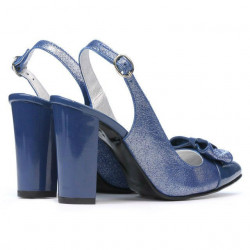 Damen-Sandalen 1267 kombiniert blau Lack
