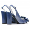 Damen-Sandalen 1267 kombiniert blau Lack