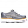 Damen-Casual-Schuhe 683-1 graues Perlmutt kombiniert