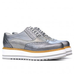 Damen-Casual-Schuhe 683-1 graues Perlmutt kombiniert