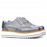 Damen-Casual-Schuhe 683-1 graues Perlmutt kombiniert
