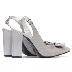 Damen Sandalen 1267 grau Antilope kombiniert
