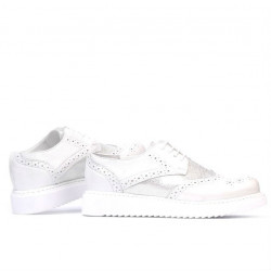 Damenschuhe casual 663-2 Perlmuttweiß kombiniert